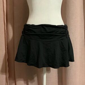 Black Y2K Swim Bikini Mini Skirt